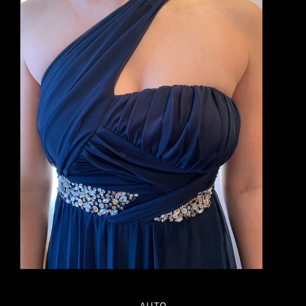 Deb Formal Deb Navy Blue Formal/Prom Gown. Gorgeous One-Shoulder… - Gem